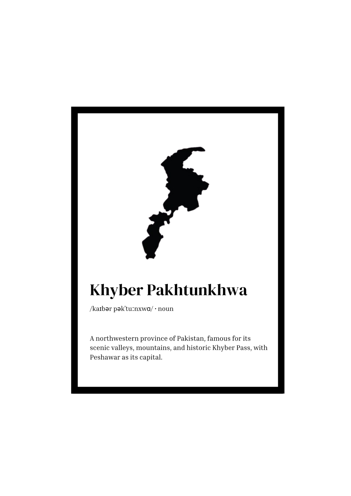 Khyber Pakhtunkhwa Province Frame