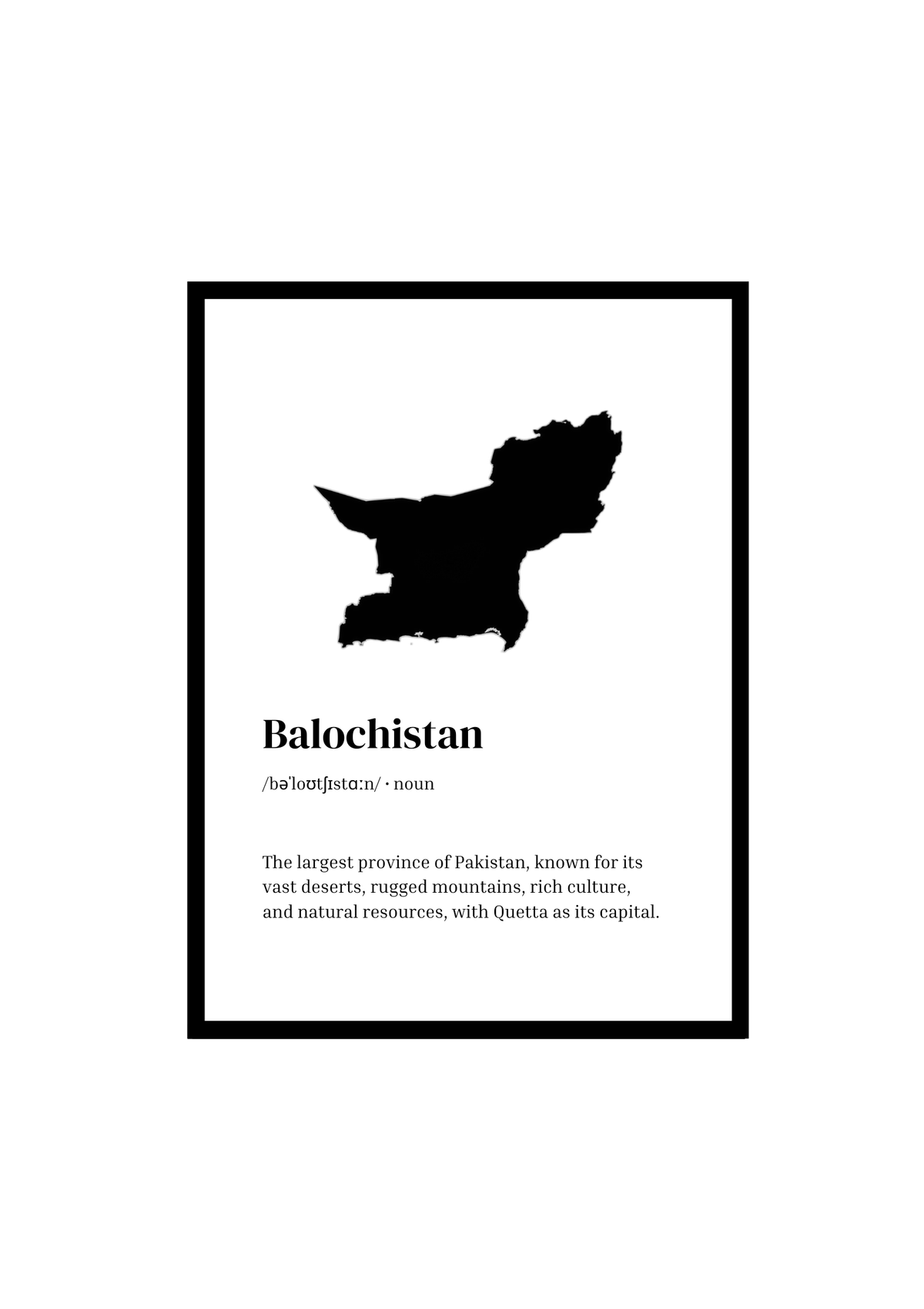 Balochistan Province Frame